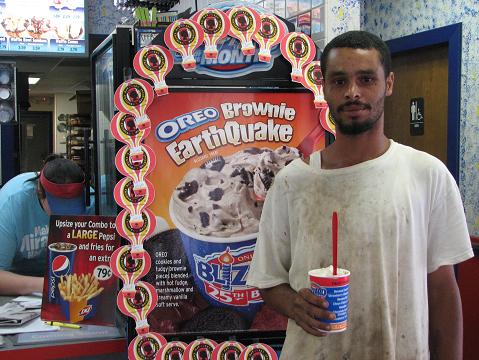 (Above) Cody Murphy ate 2 Blizzards