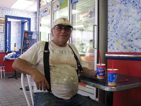(Above) Lucky Lindsey the second one to try to eat the most blizzards in 10 minutes