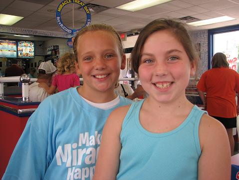 (Above) Sophie and Kassidy talk on the radio