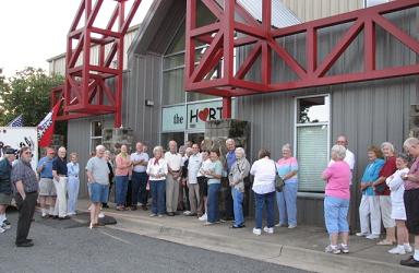 (Above) Folks wait for the doors to open for the 2010 KFFB Regional Health Fair