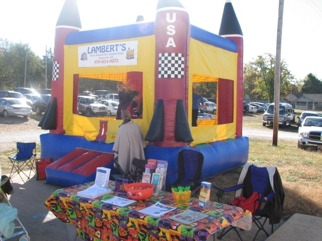 (Above) The fun house for the kids