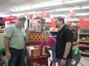 Time for the 1,000.00 Giveaway Bob Connell with KFFB and Lili and Gentry Hipp