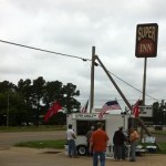 Folks check out the Petit Jean Hot Dogs