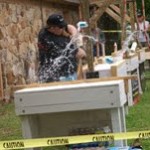 BladeSports executive director Donovan Phillips shows off his Championship cutting style. Join the excitement May 12 as bladesmiths from around the world compete in the BladeSports National Finals Cutting Competition at the Ozark Folk Center State Park in Mountain View, Arkansas.