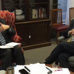 (Pictured U.S. Senator John Boozman (R-AR) meets with Agriculture Secretary nominee Governor Sonny Perdue.)