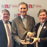 Rep. Hill with Dean Elliott (left), Director of Governmental Affairs for Dillard’s, Inc. in Arkansas, and David French (right), Senior Vice President of Government Relations at NRF