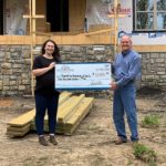 Habitat for Humanity Shannon Haney and First Community Bank’s Tim Haunert